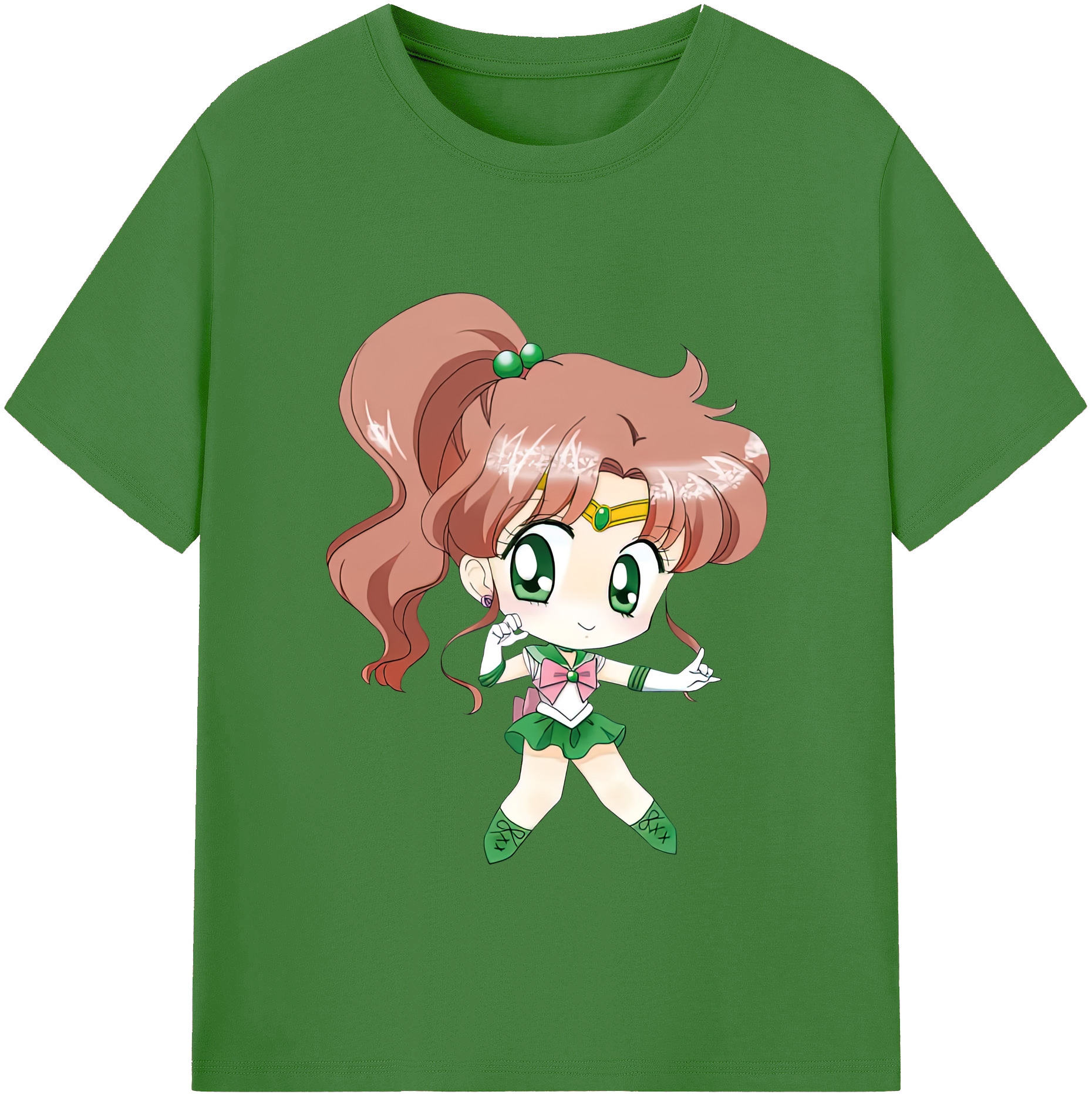 （画像用） 美少女戦士セーラームーン 木野 まこと きの まこと Sailor Moon Kino Makoto （セーラージュピター；Sailor Jupiter） レディースカジュアルプリントTシャツ（綿100％）